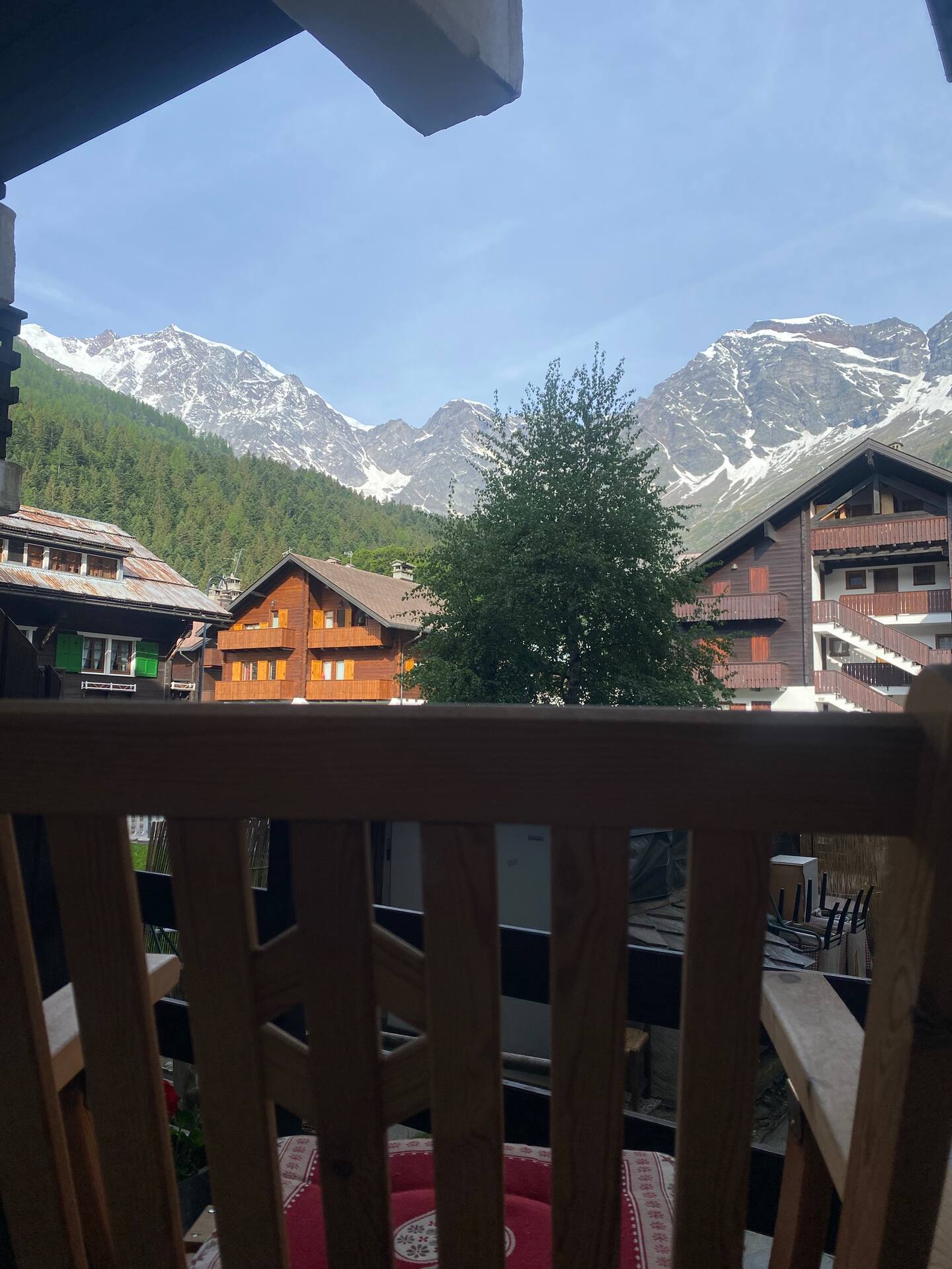 Vista sulle Alpi dal terrazzo